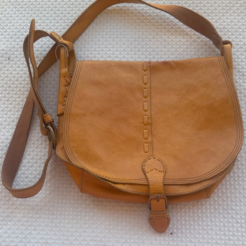 Lucky Brand Tan Leather Crossbody Bag